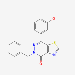 7-(3-methoxyphenyl)-2-methyl-5-(1-phenylethyl)thiazolo[4,5-d]pyridazin-4(5H)-one