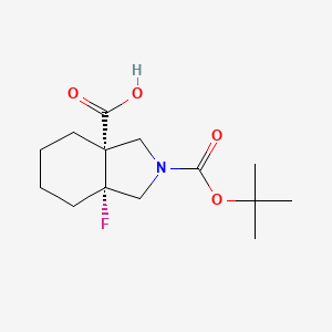 (3As,7aR)-7a-fluoro-2-[(2-methylpropan-2-yl)oxycarbonyl]-1,3,4,5,6,7-hexahydroisoindole-3a-carboxylic acid