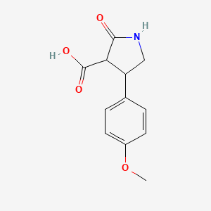 4-(4-Methoxyphenyl)-2-oxopyrrolidine-3-carboxylic acid