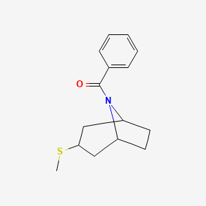 ((1R,5S)-3-(methylthio)-8-azabicyclo[3.2.1]octan-8-yl)(phenyl)methanone