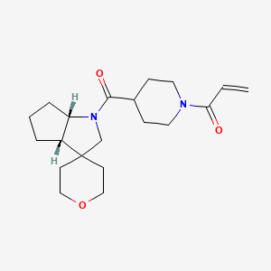 1-[4-[(3As,6aS)-spiro[2,3a,4,5,6,6a-hexahydrocyclopenta[b]pyrrole-3,4'-oxane]-1-carbonyl]piperidin-1-yl]prop-2-en-1-one