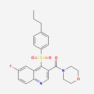 (6-Fluoro-4-((4-propylphenyl)sulfonyl)quinolin-3-yl)(morpholino)methanone