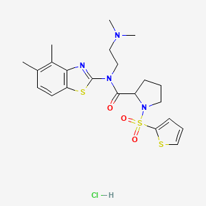 N-(2-(dimethylamino)ethyl)-N-(4,5-dimethylbenzo[d]thiazol-2-yl)-1-(thiophen-2-ylsulfonyl)pyrrolidine-2-carboxamide hydrochloride
