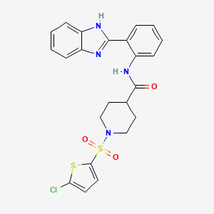 N-(2-(1H-benzo[d]imidazol-2-yl)phenyl)-1-((5-chlorothiophen-2-yl)sulfonyl)piperidine-4-carboxamide