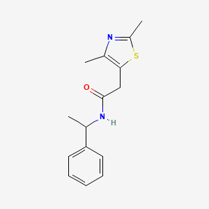 molecular formula C15H18N2OS B2916429 2-(2,4-dimethyl-1,3-thiazol-5-yl)-N-(1-phenylethyl)acetamide CAS No. 1234859-04-1