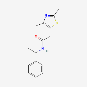 molecular formula C15H18N2OS B2916429 2-(2,4-dimethylthiazol-5-yl)-N-(1-phenylethyl)acetamide CAS No. 1234859-04-1