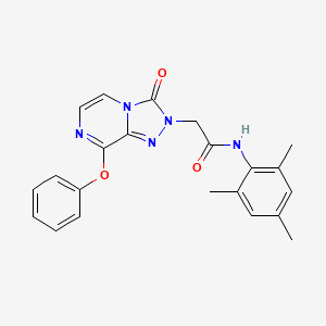 molecular formula C22H21N5O3 B2916435 N-mesityl-2-(3-oxo-8-phenoxy-[1,2,4]triazolo[4,3-a]pyrazin-2(3H)-yl)acetamide CAS No. 1251675-21-4