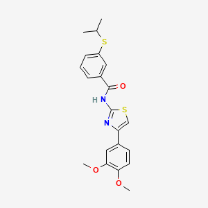 N-(4-(3,4-dimethoxyphenyl)thiazol-2-yl)-3-(isopropylthio)benzamide
