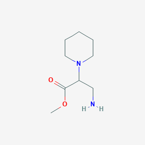 molecular formula C9H18N2O2 B2916438 Methyl 3-amino-2-piperidin-1-ylpropanoate CAS No. 1541328-11-3