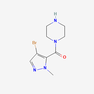 1-[(4-Bromo-1-methyl-1H-pyrazol-5-YL)carbonyl]piperazine