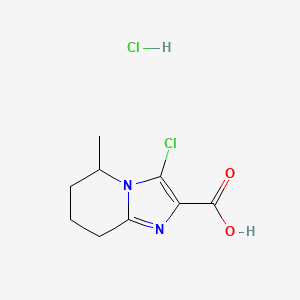 3-Chloro-5-methyl-5,6,7,8-tetrahydroimidazo[1,2-a]pyridine-2-carboxylic acid hydrochloride