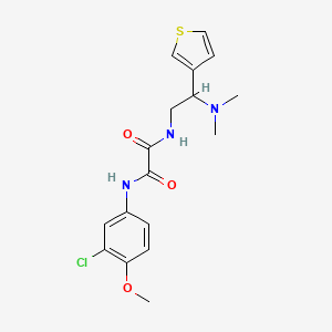 molecular formula C17H20ClN3O3S B2916452 N'-(3-chloro-4-methoxyphenyl)-N-[2-(dimethylamino)-2-(thiophen-3-yl)ethyl]ethanediamide CAS No. 946200-00-6