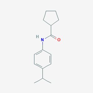 molecular formula C15H21NO B291647 N-[4-(propan-2-yl)phenyl]cyclopentanecarboxamide 