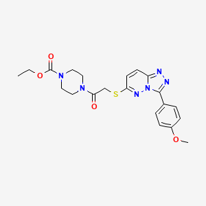 Ethyl 4-(2-((3-(4-methoxyphenyl)-[1,2,4]triazolo[4,3-b]pyridazin-6-yl)thio)acetyl)piperazine-1-carboxylate