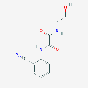 molecular formula C11H11N3O3 B2916488 N1-(2-cyanophenyl)-N2-(2-hydroxyethyl)oxalamide CAS No. 898349-77-4