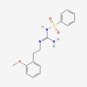 B2916495 1-(Benzenesulfonyl)-2-[2-(2-methoxyphenyl)ethyl]guanidine CAS No. 869075-56-9