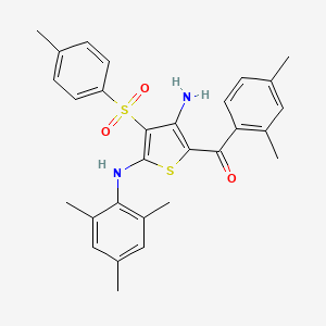 (3-Amino-5-(mesitylamino)-4-tosylthiophen-2-yl)(2,4-dimethylphenyl)methanone