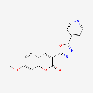 7-methoxy-3-(5-(pyridin-4-yl)-1,3,4-oxadiazol-2-yl)-2H-chromen-2-one