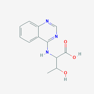 molecular formula C12H13N3O3 B2916500 3-Hydroxy-2-(quinazolin-4-ylamino)butanoic acid CAS No. 1008675-44-2