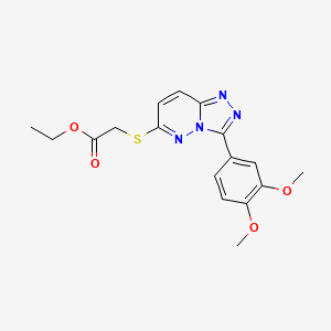 Ethyl 2-((3-(3,4-dimethoxyphenyl)-[1,2,4]triazolo[4,3-b]pyridazin-6-yl)thio)acetate