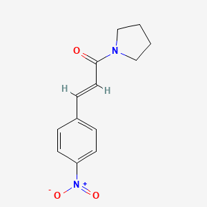 molecular formula C13H14N2O3 B2916511 1-[(2E)-3-(4-nitrophenyl)prop-2-enoyl]pyrrolidine CAS No. 112601-98-6