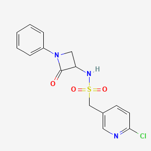 1-(6-chloropyridin-3-yl)-N-(2-oxo-1-phenylazetidin-3-yl)methanesulfonamide
