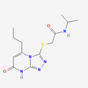 N-isopropyl-2-((7-oxo-5-propyl-7,8-dihydro-[1,2,4]triazolo[4,3-a]pyrimidin-3-yl)thio)acetamide
