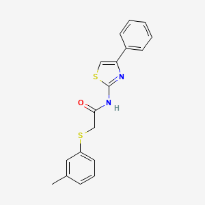 2-[(3-methylphenyl)sulfanyl]-N-(4-phenyl-1,3-thiazol-2-yl)acetamide