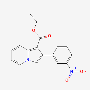 molecular formula C17H14N2O4 B2916532 Ethyl 2-(3-nitrophenyl)indolizine-1-carboxylate CAS No. 478033-90-8
