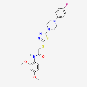 N-(2,4-dimethoxyphenyl)-2-((5-(4-(4-fluorophenyl)piperazin-1-yl)-1,3,4-thiadiazol-2-yl)thio)acetamide