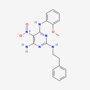 N~4~-(2-methoxyphenyl)-5-nitro-N~2~-(2-phenylethyl)pyrimidine-2,4,6-triamine