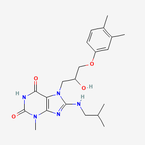 7-(3-(3,4-dimethylphenoxy)-2-hydroxypropyl)-8-(isobutylamino)-3-methyl-1H-purine-2,6(3H,7H)-dione
