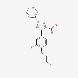 3-(4-butoxy-3-fluorophenyl)-1-phenyl-1H-pyrazole-4-carbaldehyde