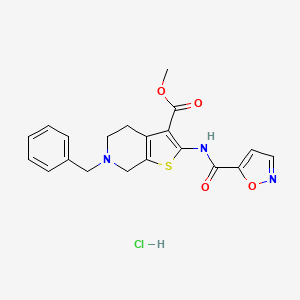Methyl 6-benzyl-2-(isoxazole-5-carboxamido)-4,5,6,7-tetrahydrothieno[2,3-c]pyridine-3-carboxylate hydrochloride