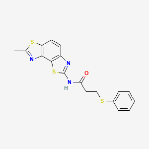 N-(7-methyl-[1,3]thiazolo[5,4-e][1,3]benzothiazol-2-yl)-3-phenylsulfanylpropanamide