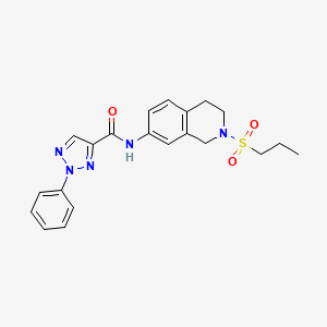 2-phenyl-N-(2-(propylsulfonyl)-1,2,3,4-tetrahydroisoquinolin-7-yl)-2H-1,2,3-triazole-4-carboxamide