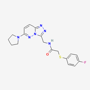 2-((4-fluorophenyl)thio)-N-((6-(pyrrolidin-1-yl)-[1,2,4]triazolo[4,3-b]pyridazin-3-yl)methyl)acetamide