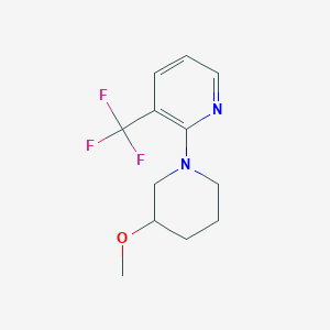 molecular formula C12H15F3N2O B2916570 2-(3-Methoxypiperidin-1-yl)-3-(trifluoromethyl)pyridine CAS No. 2320849-82-7