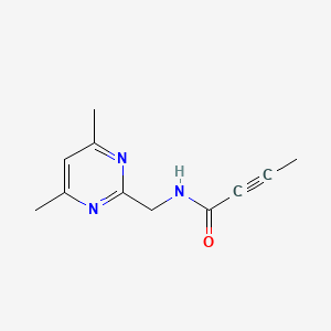 N-[(4,6-dimethylpyrimidin-2-yl)methyl]but-2-ynamide