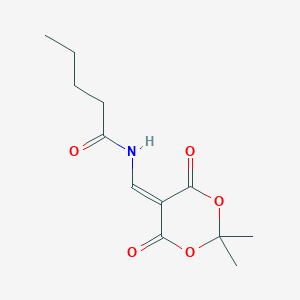 N-[(2,2-dimethyl-4,6-dioxo-1,3-dioxan-5-ylidene)methyl]pentanamide