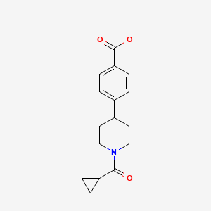 molecular formula C17H21NO3 B2916597 Methyl 4-(1-(cyclopropanecarbonyl)piperidin-4-yl)benzoate CAS No. 1421497-61-1