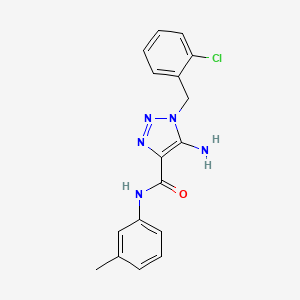 molecular formula C17H16ClN5O B2916605 5-amino-1-(2-chlorobenzyl)-N-(3-methylphenyl)-1H-1,2,3-triazole-4-carboxamide CAS No. 899981-44-3