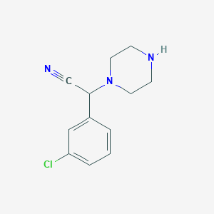 2-(3-Chlorophenyl)-2-(piperazin-1-YL)acetonitrile