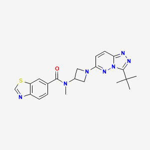 N-(1-(3-(tert-butyl)-[1,2,4]triazolo[4,3-b]pyridazin-6-yl)azetidin-3-yl)-N-methylbenzo[d]thiazole-6-carboxamide