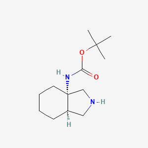 molecular formula C13H24N2O2 B2916647 tert-Butyl ((3aS,7aR)-octahydro-3aH-isoindol-3a-yl)carbamate CAS No. 1037383-91-7