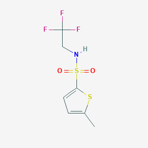 molecular formula C7H8F3NO2S2 B2916664 5-Methyl-N-(2,2,2-trifluoroethyl)thiophene-2-sulfonamide CAS No. 2327039-82-5