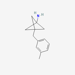 B2916665 3-[(3-Methylphenyl)methyl]bicyclo[1.1.1]pentan-1-amine CAS No. 2287339-68-6
