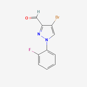 molecular formula C10H6BrFN2O B2916669 4-Bromo-1-(2-fluorophenyl)pyrazole-3-carbaldehyde CAS No. 2248356-69-4