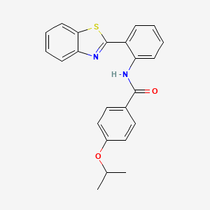 molecular formula C23H20N2O2S B2916708 N-(2-(benzo[d]thiazol-2-yl)phenyl)-4-isopropoxybenzamide CAS No. 477570-00-6