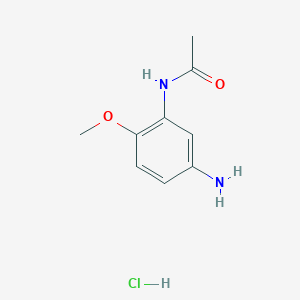 molecular formula C9H13ClN2O2 B2916726 N-(5-amino-2-methoxyphenyl)acetamide hydrochloride CAS No. 117215-82-4